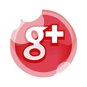 Round red google button