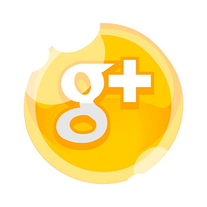 Round yellow google button