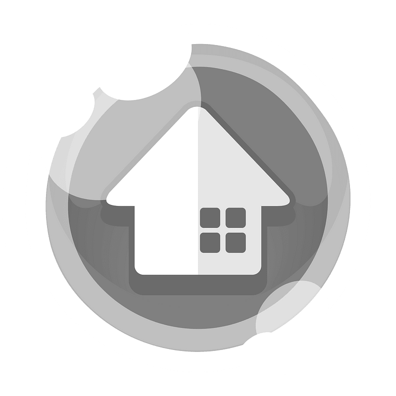 Round grey home button