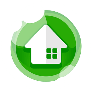 Round green home button