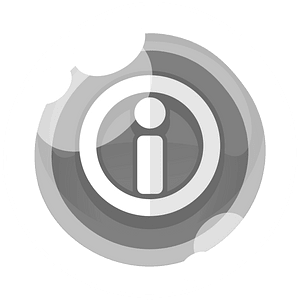 Round grey info button