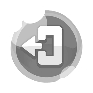 Round grey logout button