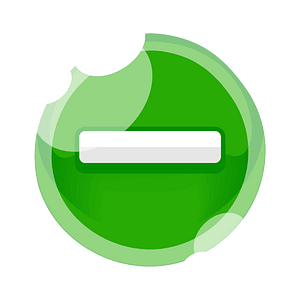 Round green minus button