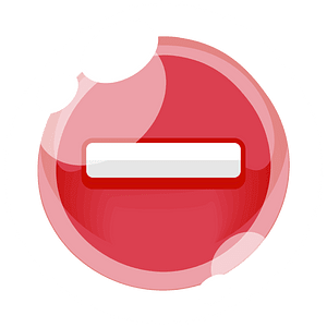 Round red minus button