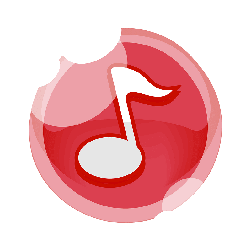 Round red note button