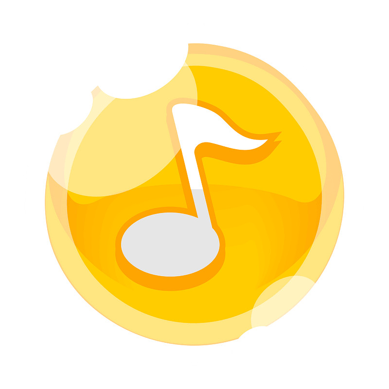 Round yellow note button