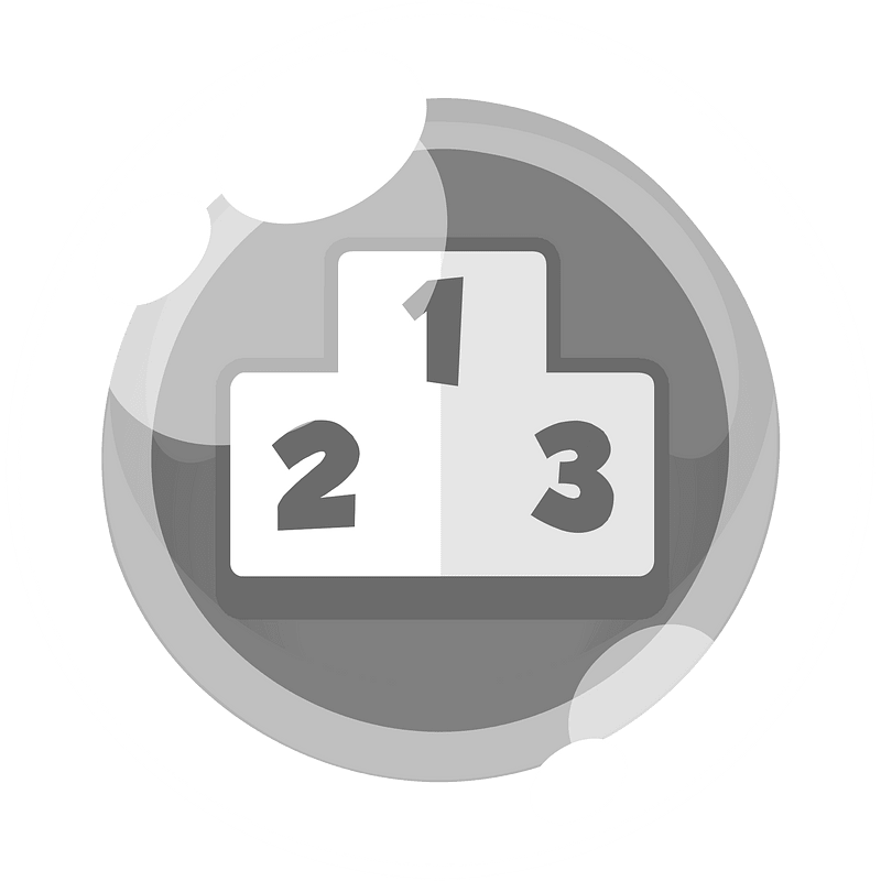 Round grey podium button
