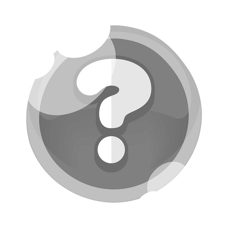 Round grey question button