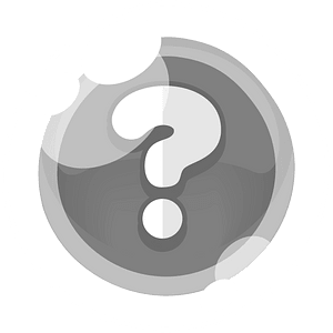 Round grey question button