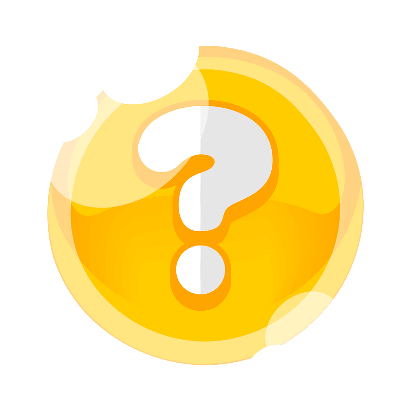 Round yellow question button