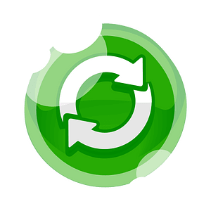 Round green refresh button