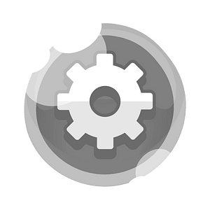 Round grey settings button