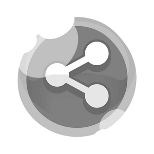 Round grey share button