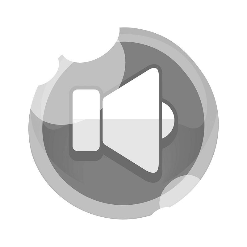 Round grey sound button