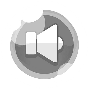 Round grey sound button