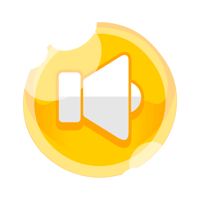 Round yellow sound button