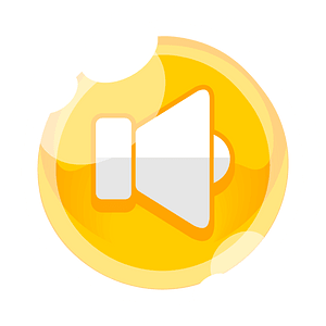 Round yellow sound button