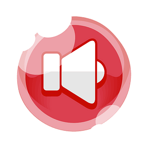 Round red sound button
