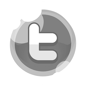Round grey twitter button