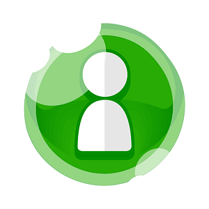 Round green user button