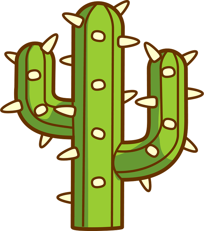 Green cactus thorns