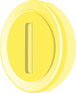 Light yellow coin