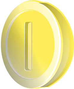 Light yellow shade coin