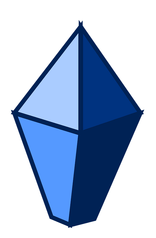 Blue big crystal