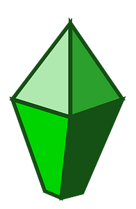 Green big crystal