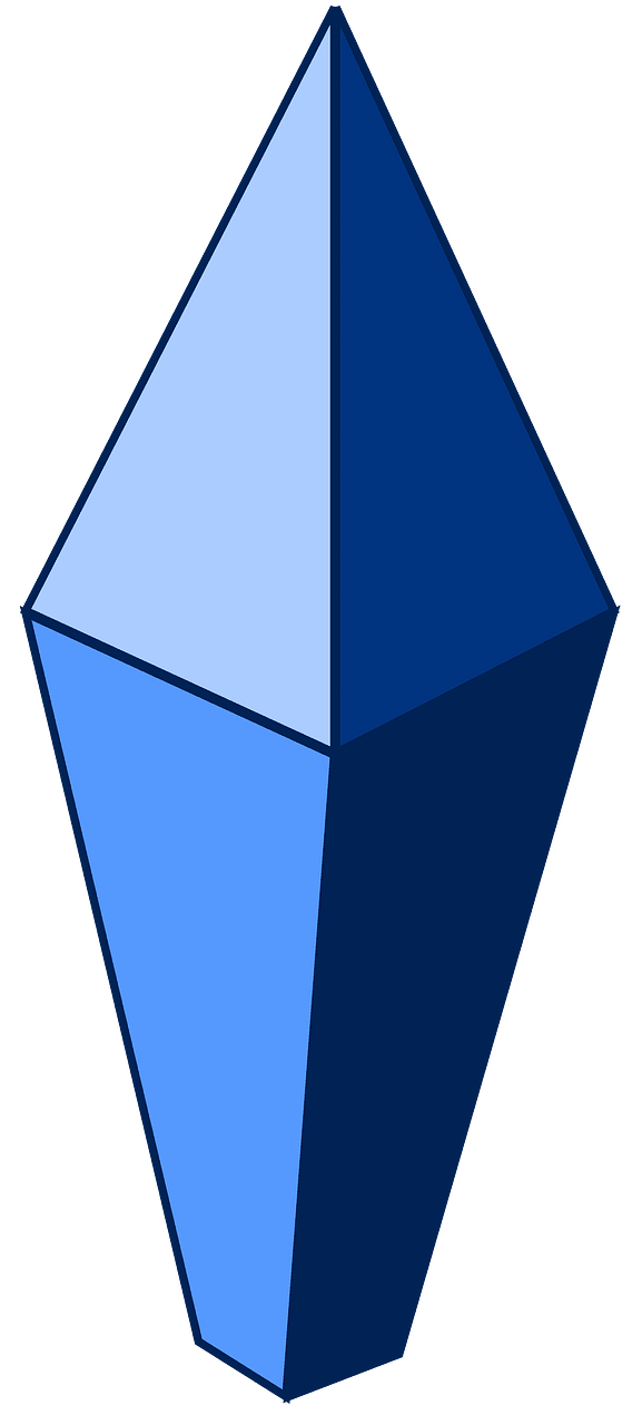 Blue medium crystal