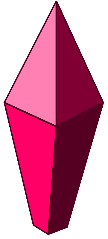 Rosy medium crystal