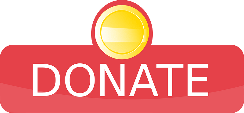 Horisontal donate button coin