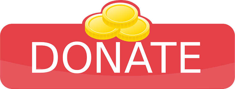 Horisontal donate button three coins