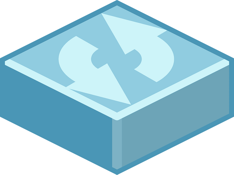 Blue refresh tile counter clockwise