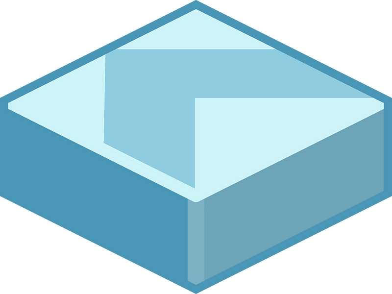 Blue tile arrow up left