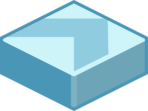 Blue tile arrow up right
