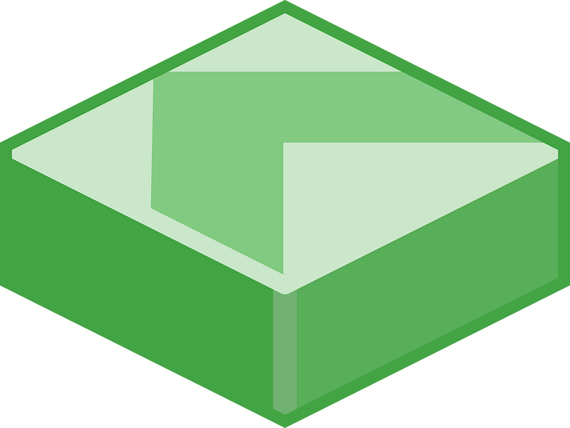 Green tile arrow up left