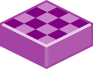 Purple chessboard tile