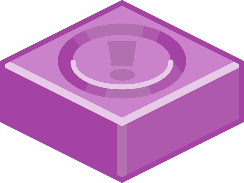 Purple tile exclamation mark
