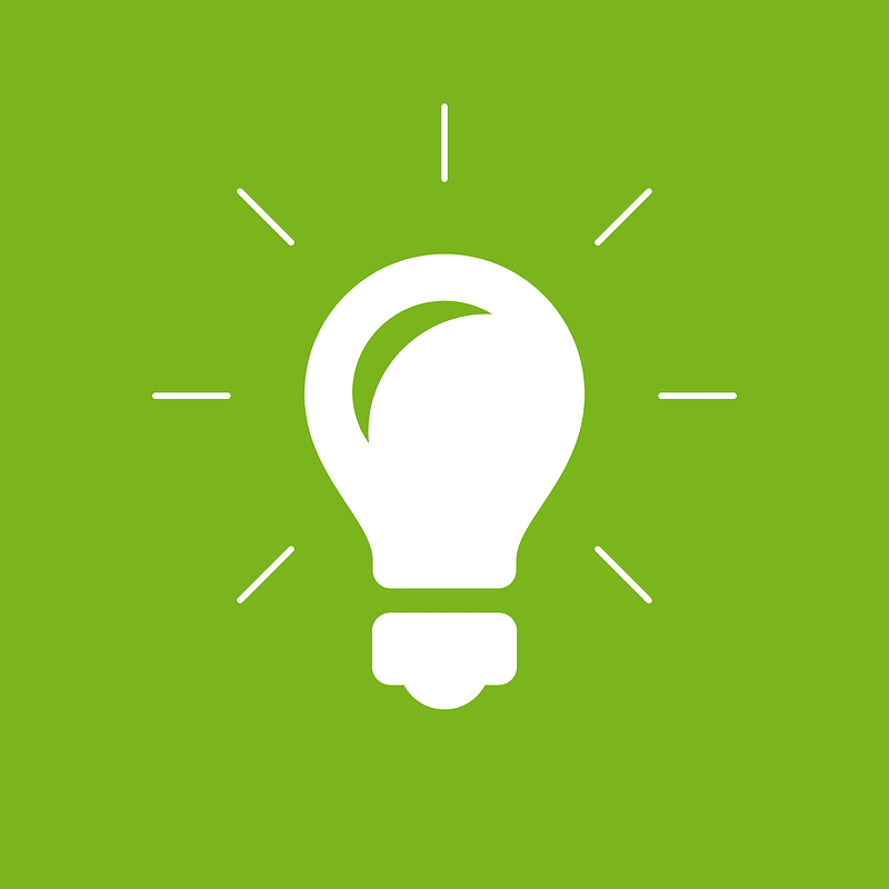 Green idea bulb