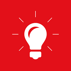 Red idea bulb