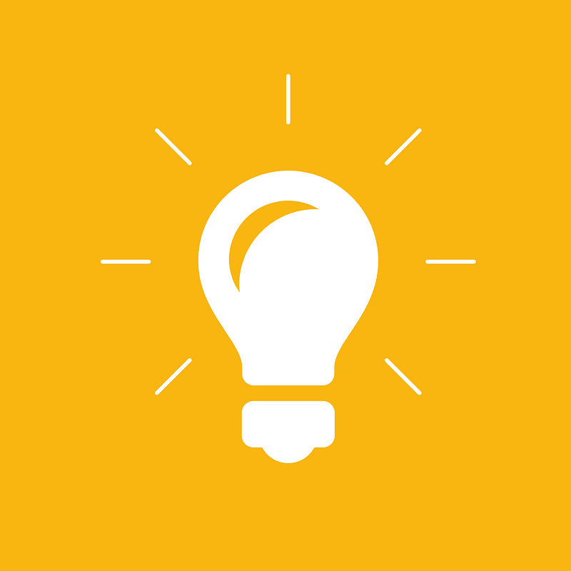 Yellow idea bulb