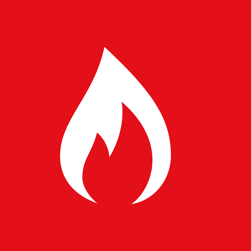 Red fire flame