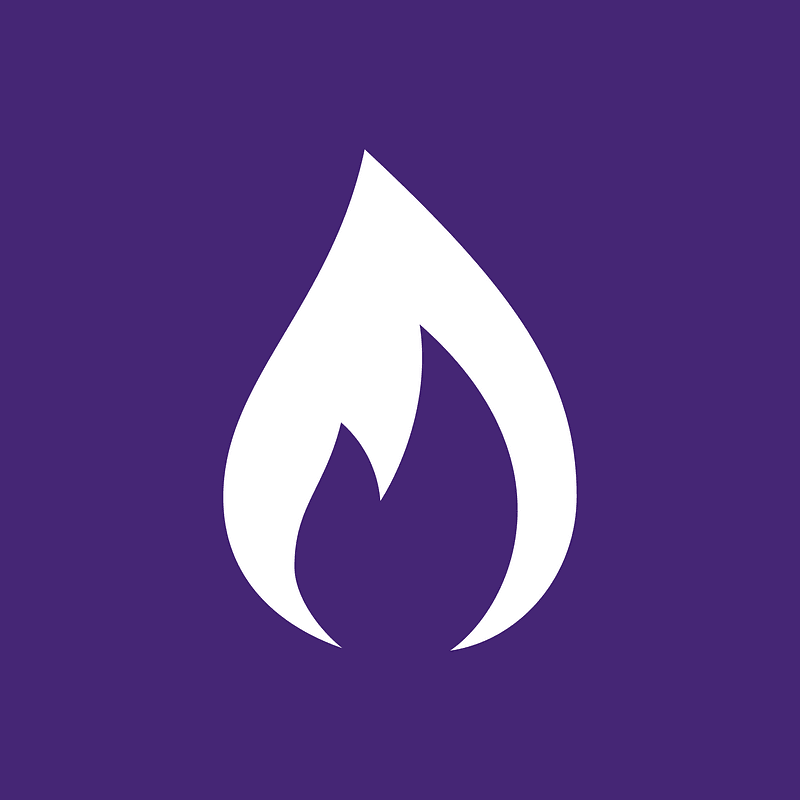 Navy blue fire flame
