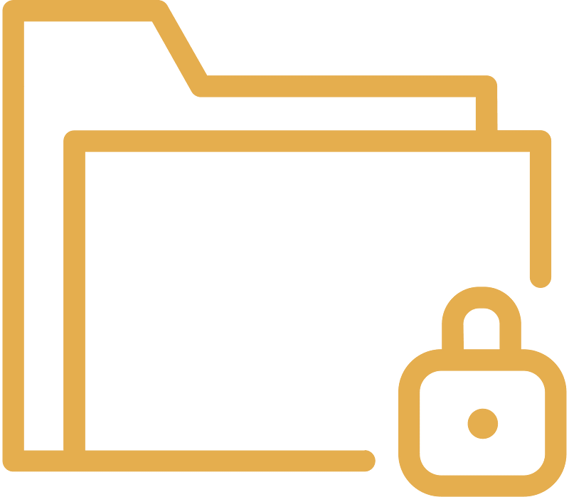 Yellow folder lock