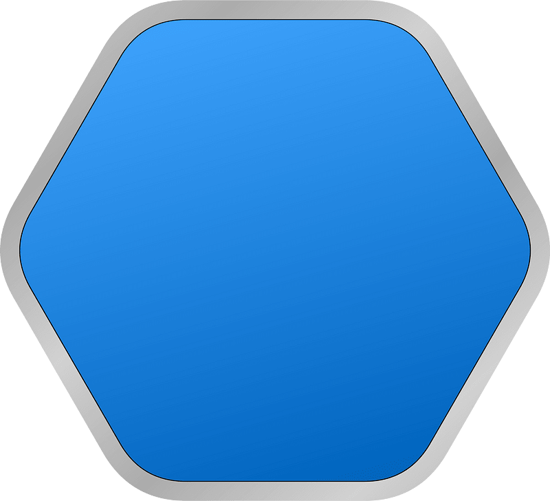 Blue hexagon buttons