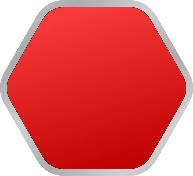 Red hexagon buttons