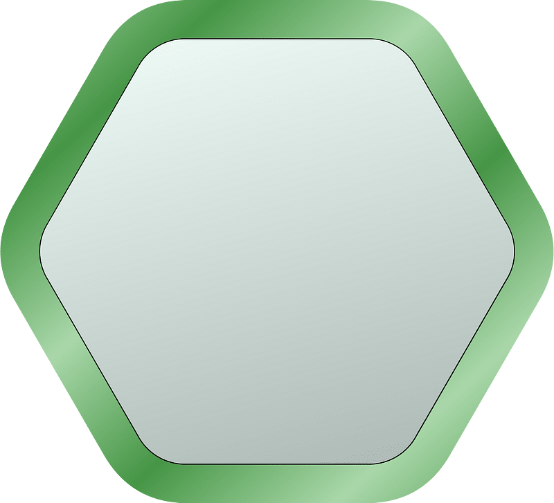 White green hexagon buttons