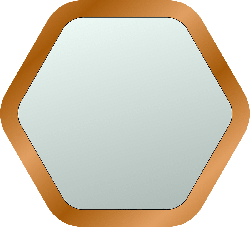 White orange hexagon buttons