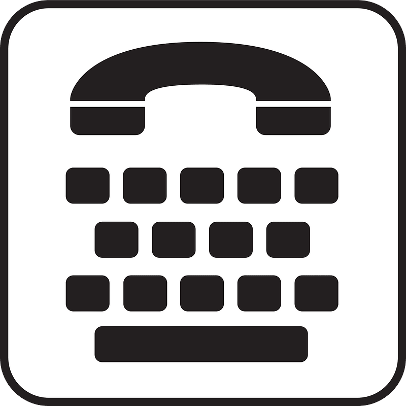 Pictograms-accessibility-telephone typewriter-service